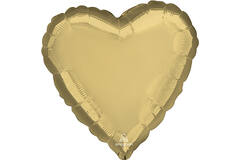 Foil Balloon - Shape - Heart - White Gold - 45 cm